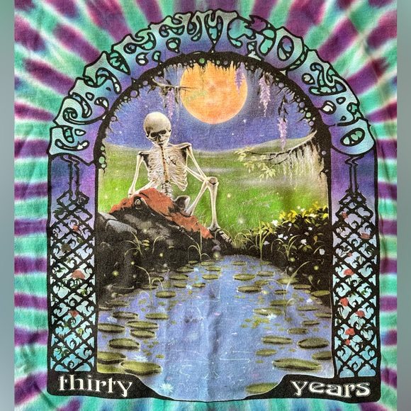 Grateful Dead 30 Years Vintage T-Shirt. Tie Dye. Great Condition. Size Large. - Picture 2 of 5